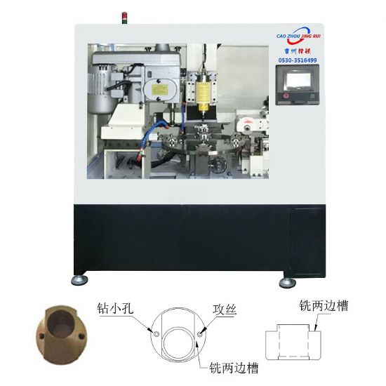 點(diǎn)擊查看詳細(xì)信息<br>標(biāo)題：JZ-15.3數(shù)控鎖頭銑兩邊、鉆小孔、攻絲機(jī)（三頭） 閱讀次數(shù)：3692
